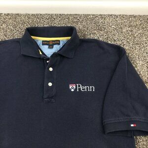 Vintage Penn Quakers Polo Shirt University Pennsylvania Tommy Hilfiger Men Small